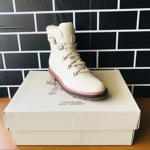 TIMBERLAND BOOT CO LACE ANKLE BOOT WHITE FULL GRAI - Picture 5 of 6